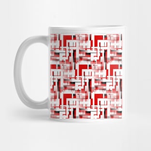 Pattern with lines white red Mug